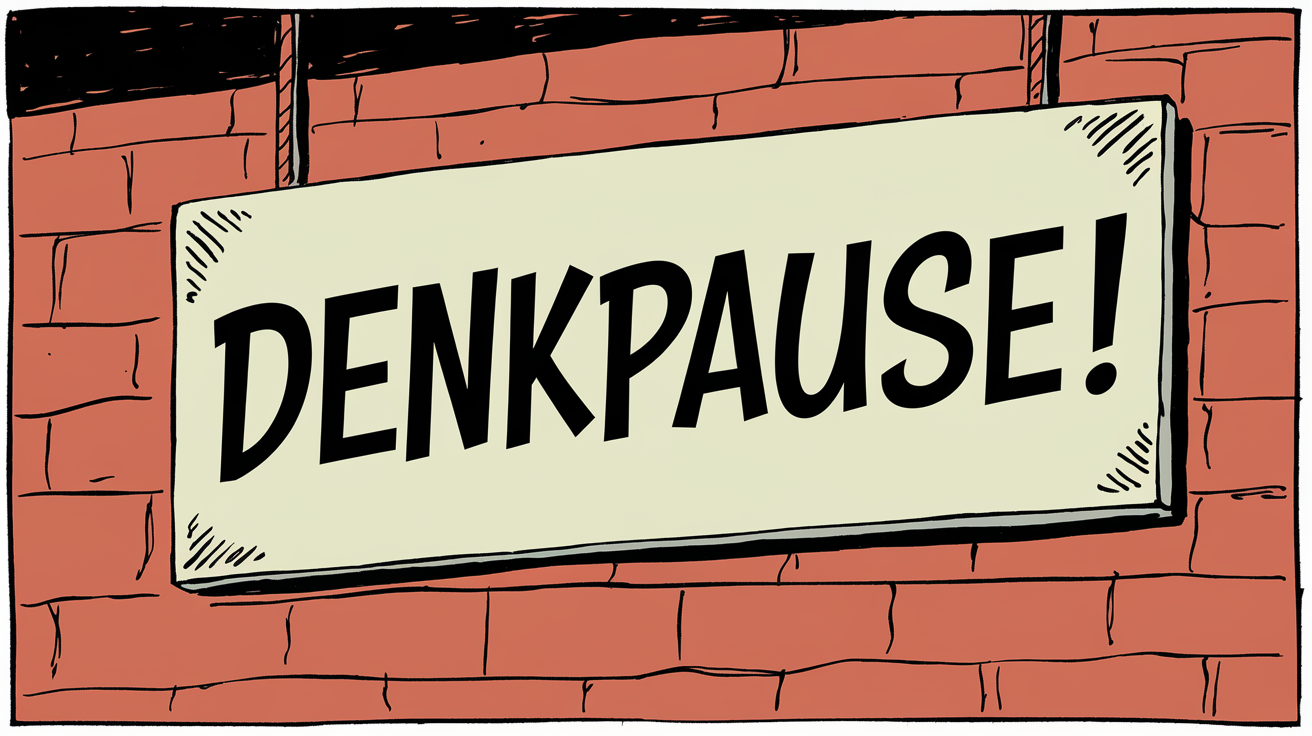 Was wir brauchen: eine Denkpause